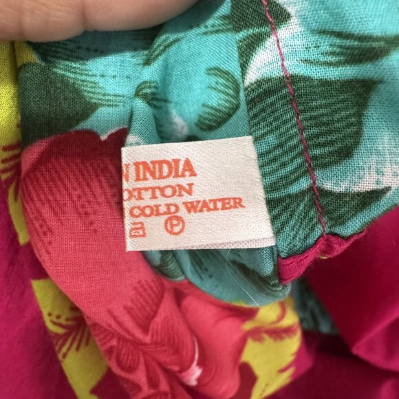 Lisa Corti Women's Red Floral Button Front 3/4 Button Maxi Dress Size M - Picture 10 of 10